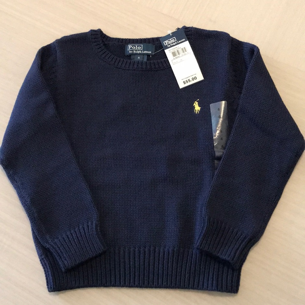 NEW Polo by Ralph Lauren navy boys size 4 sweater